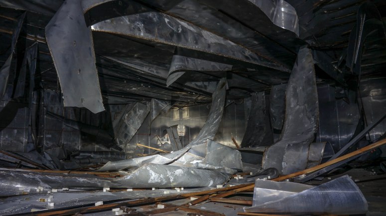 One of the chillers has collapsed.