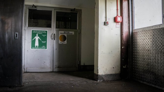 Slaughterhouse entrance